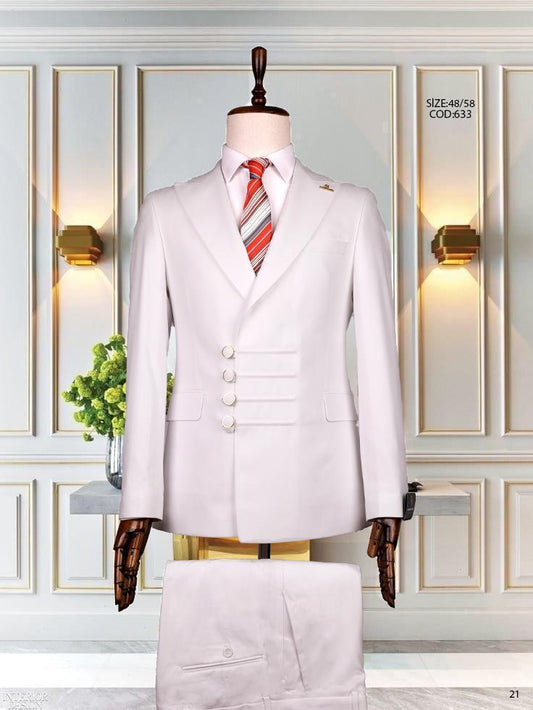 Costumes 4 boutons Blanc