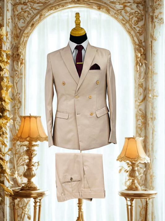 Costume Croisé Saumon – Audace & Élégance Moderne