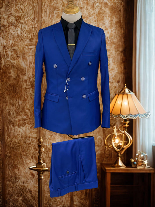 Costume Croise Bleu Roi – Charisme et Originalité